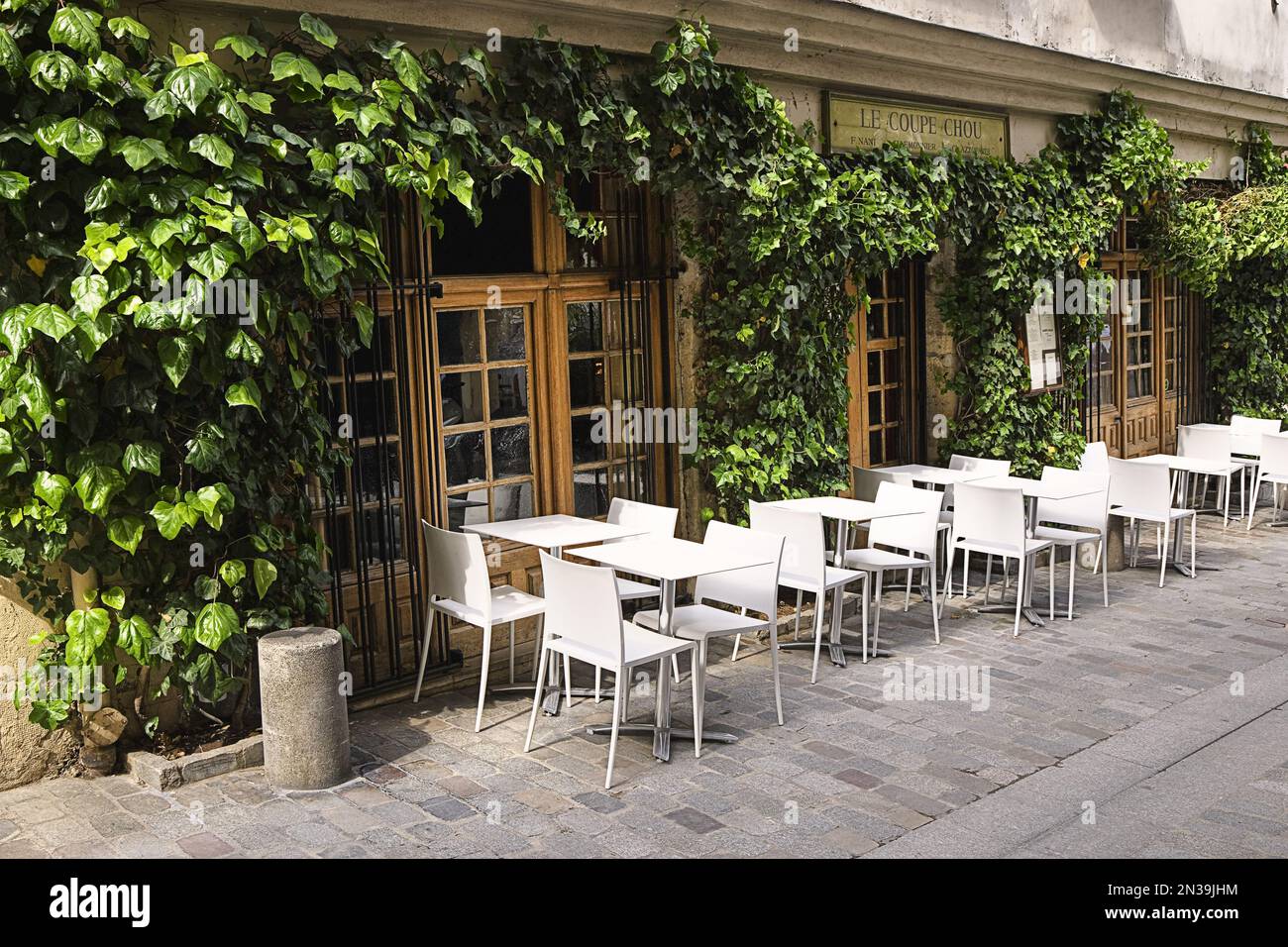 Restaurant im Quartier Latin, Paris, Frankreich Stockfoto