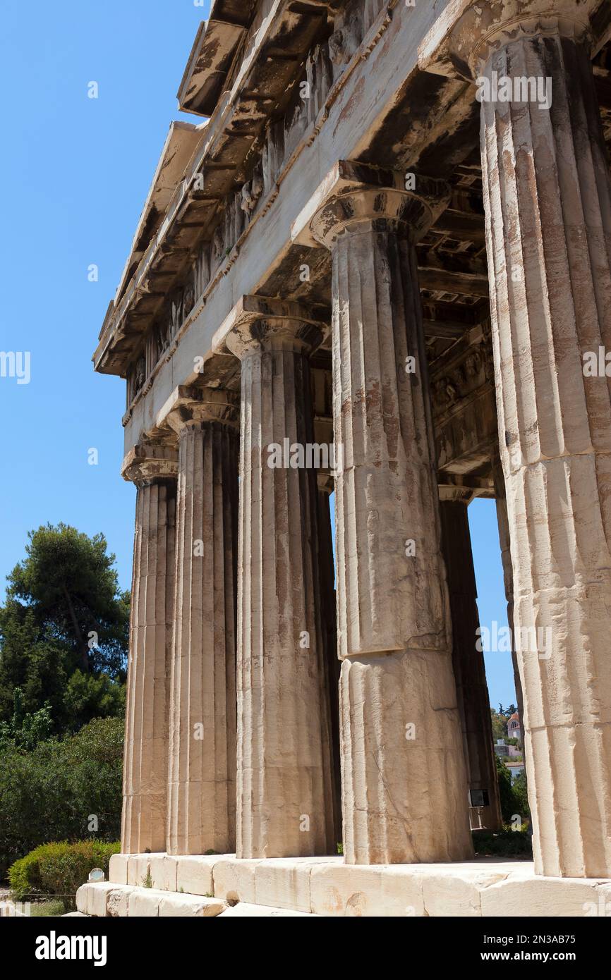 Tempel des Hephaistos, der antiken Agora von Athen, Athen, Attika, Griechenland Stockfoto