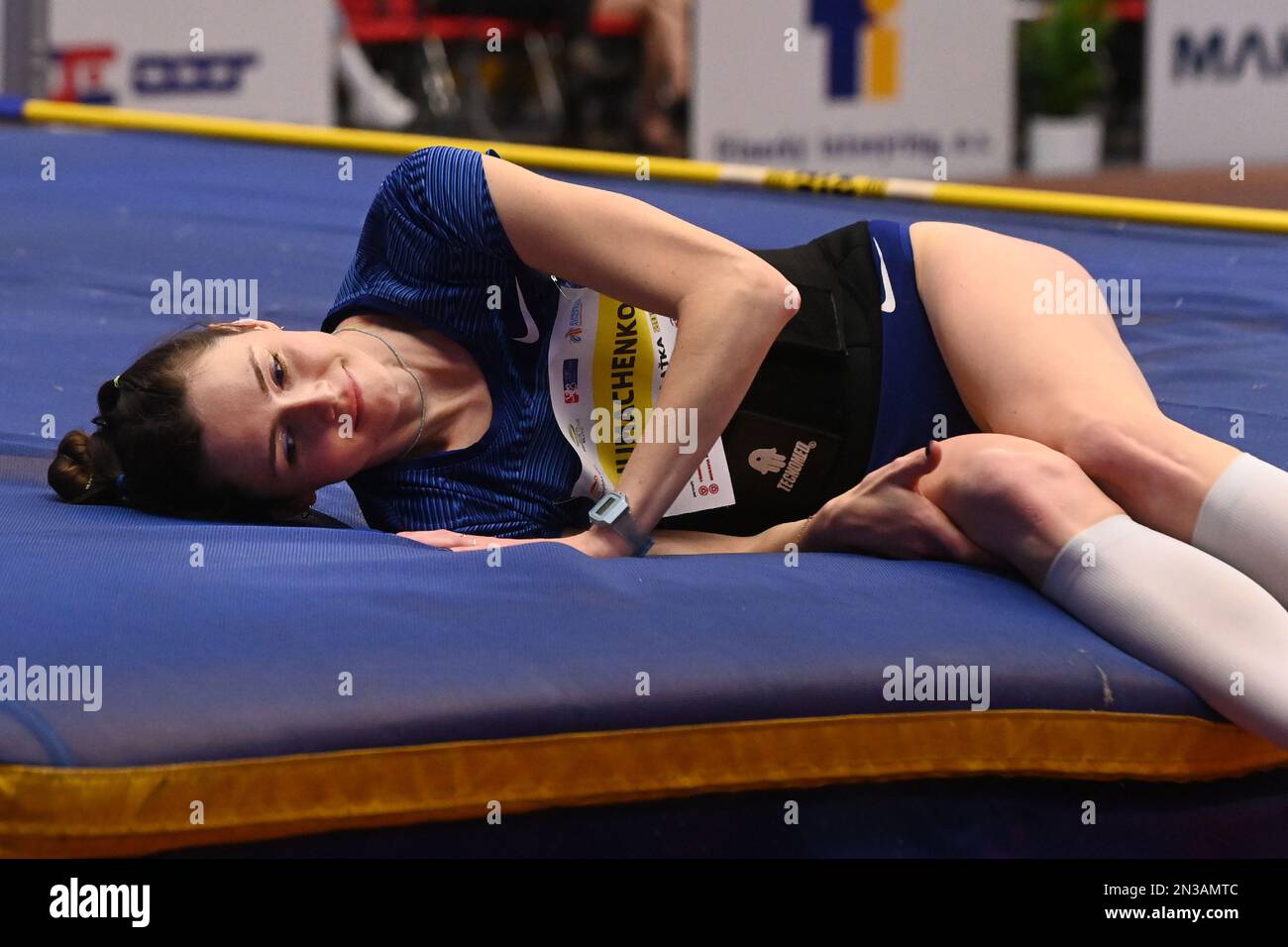 Trinec, Tschechische Republik. 07. Februar 2023. Yuliya Chumachenko aus der Ukraine tritt während der Beskydy Bar 2023 in Trinec, Tschechische Republik, am 7. Februar 2023 an. Kredit: Jaroslav Ozana/CTK Photo/Alamy Live News Stockfoto