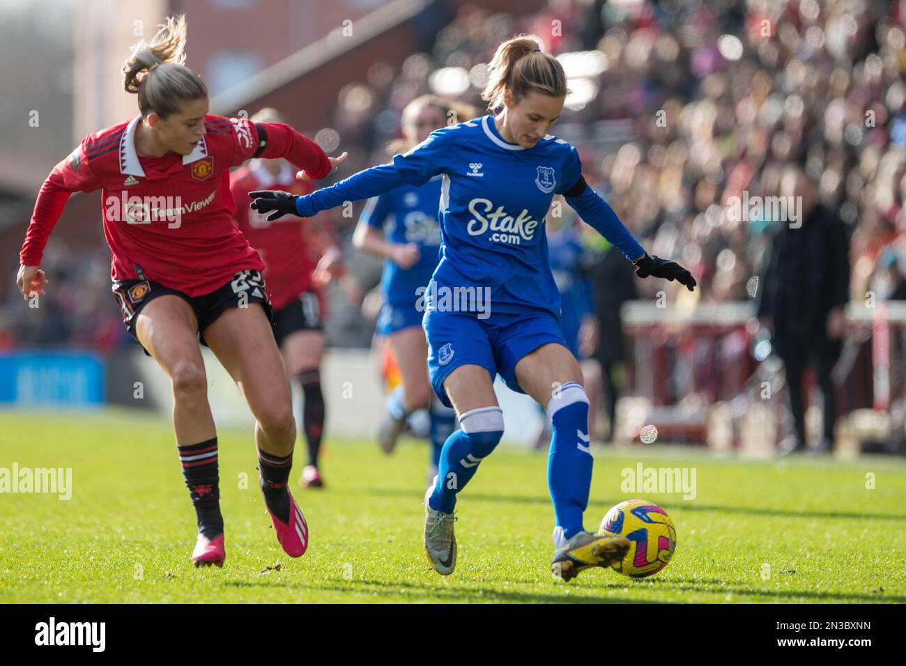 5. Februar 2023 Nathalie Björn. Barclays Women's Super League-Spiel zwischen Manchester United und Everton, Leigh Sports Village (Leigh). Stockfoto