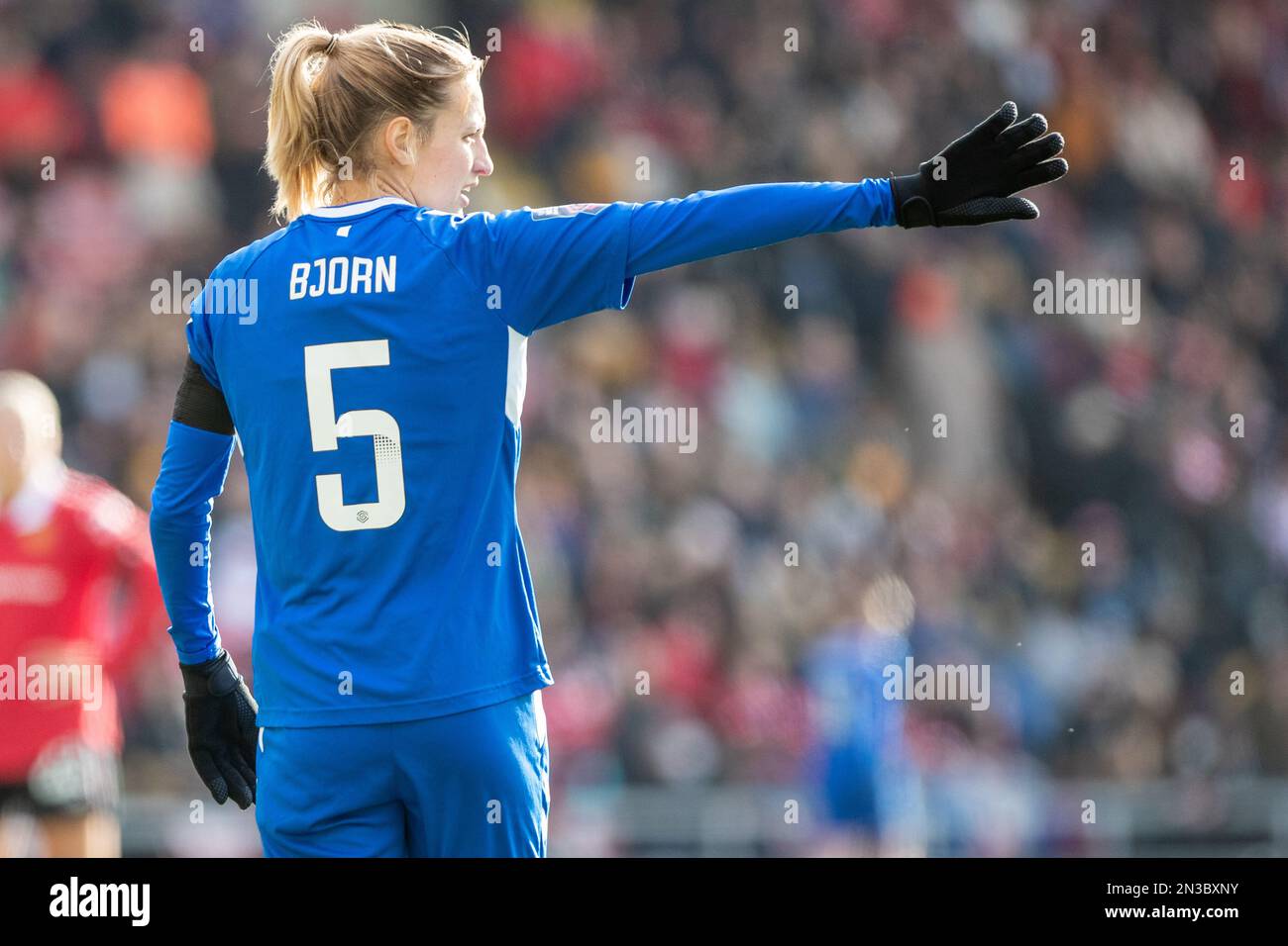 5. Februar 2023 Nathalie Björn. Barclays Women's Super League-Spiel zwischen Manchester United und Everton, Leigh Sports Village (Leigh). Stockfoto