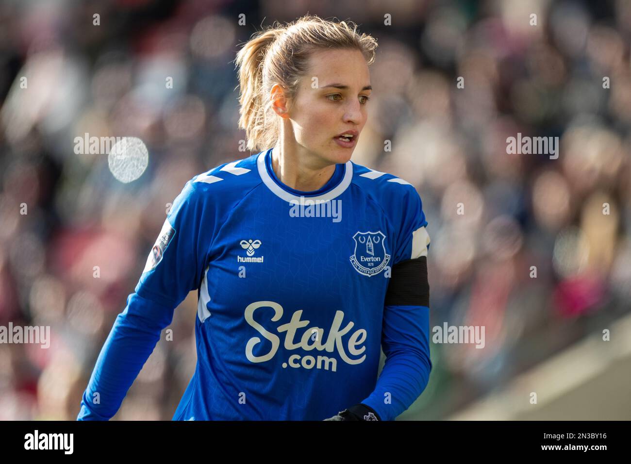 5. Februar 2023 Nathalie Björn. Barclays Women's Super League-Spiel zwischen Manchester United und Everton, Leigh Sports Village (Leigh). Stockfoto
