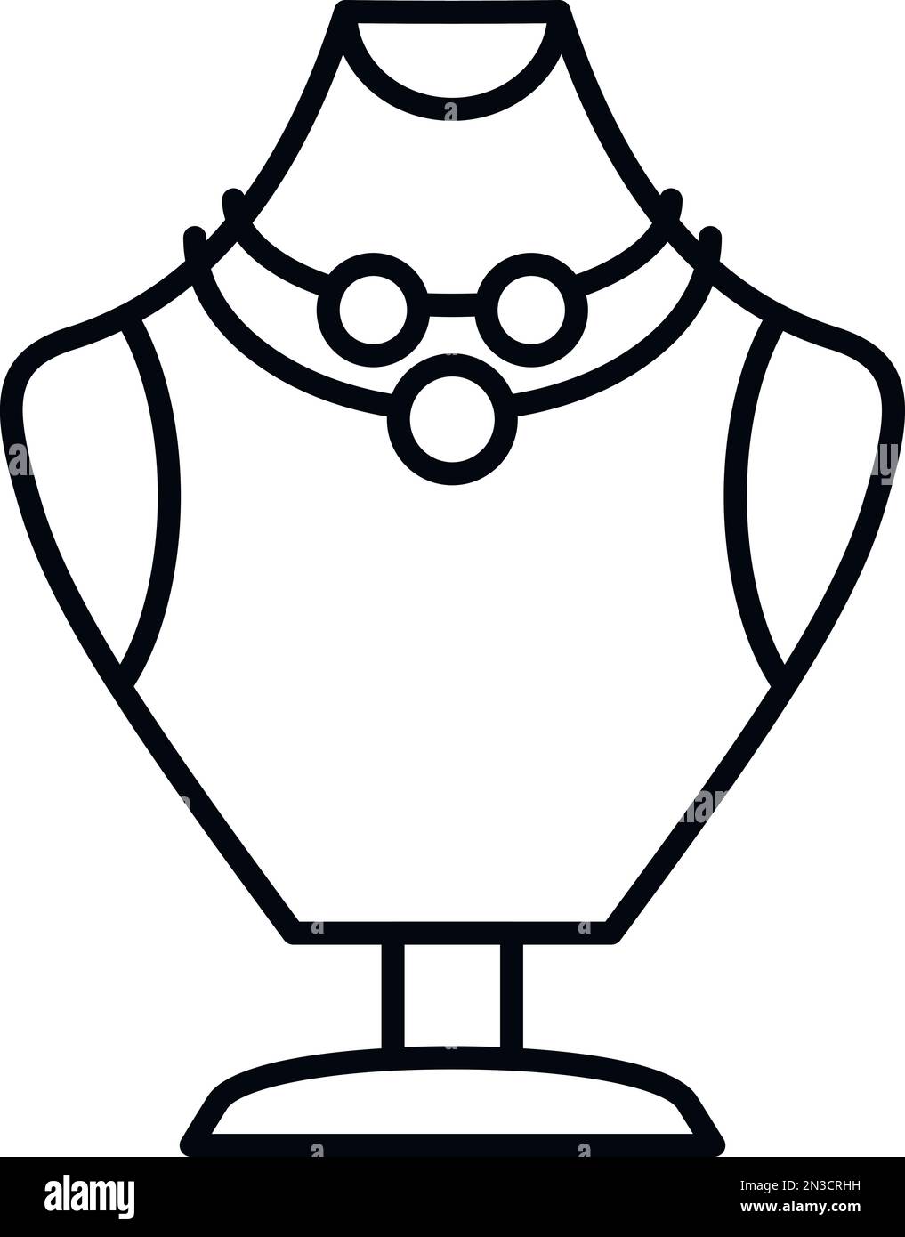 Modeschmuck - Dummy-Ikone - Umrissvektor. Das Gold ist gebrochen. Diamond-Luxus Stock Vektor