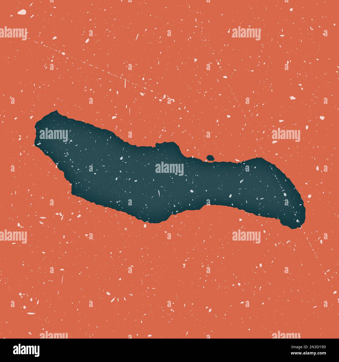 Oldtimer-Karte der Insel Saona. Grunge-Map mit Used-Textur. Poster zur Insel Saona. Vektordarstellung. Stock Vektor