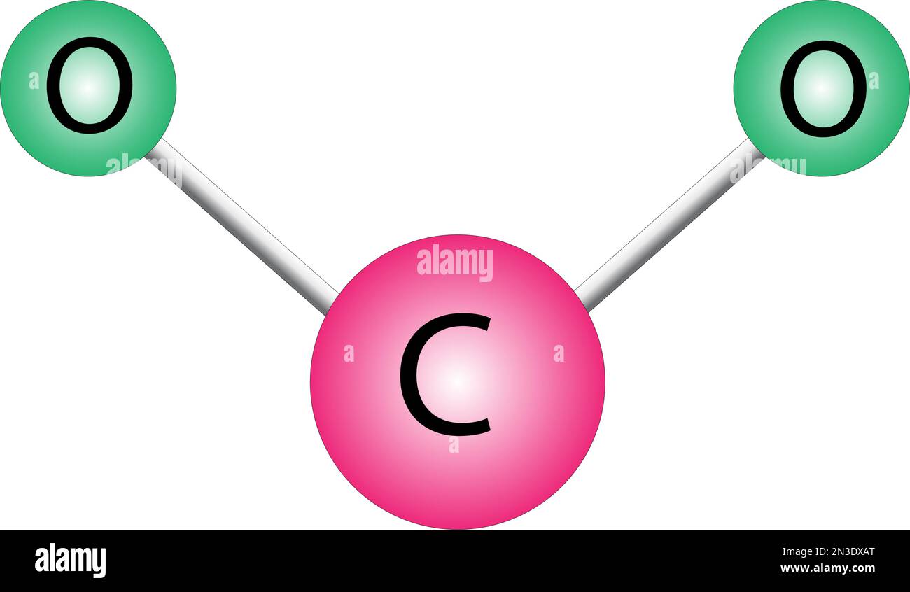 vektorbild des Kohlenstoffmolekülmodells Stock Vektor
