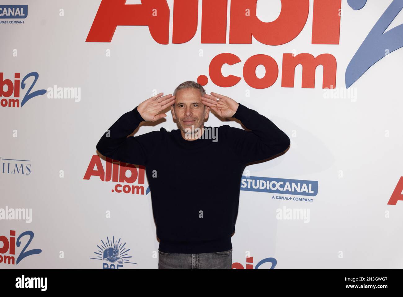 Paris, Frankreich. 6. Februar 2023. Medi Sadoun nimmt am 6. Februar 2023 an der Premiere Alibi.com 2 von Philippe Lacheau im Le Grand Rex in Paris Teil. Stockfoto