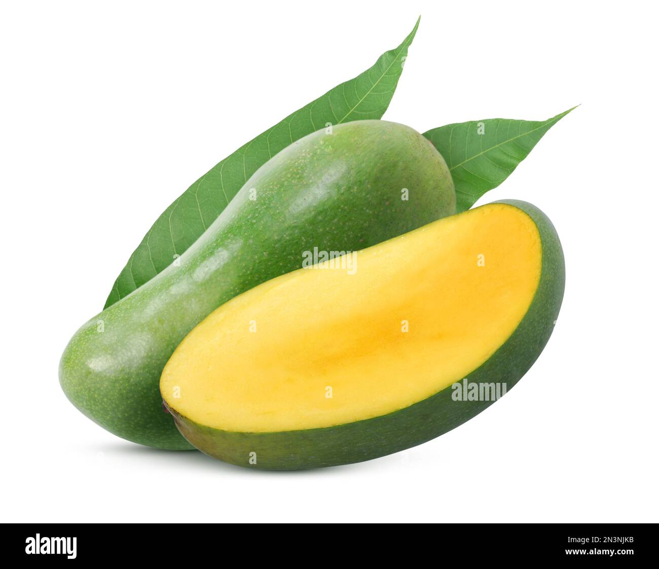 Süße Mango Frucht isoliert auf weißem Hintergrund Stockfoto