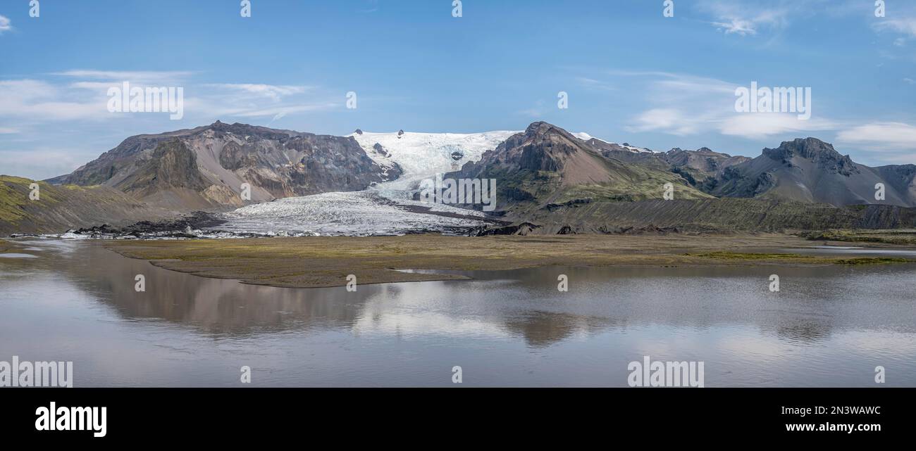 Fjallsarlon Gletschersee, Fjallsjoekull Gletscherzunge am Vatnajoekull Gletscher, Vatnajoekull Nationalpark, Bilastaeoi, Austurland, Island Stockfoto