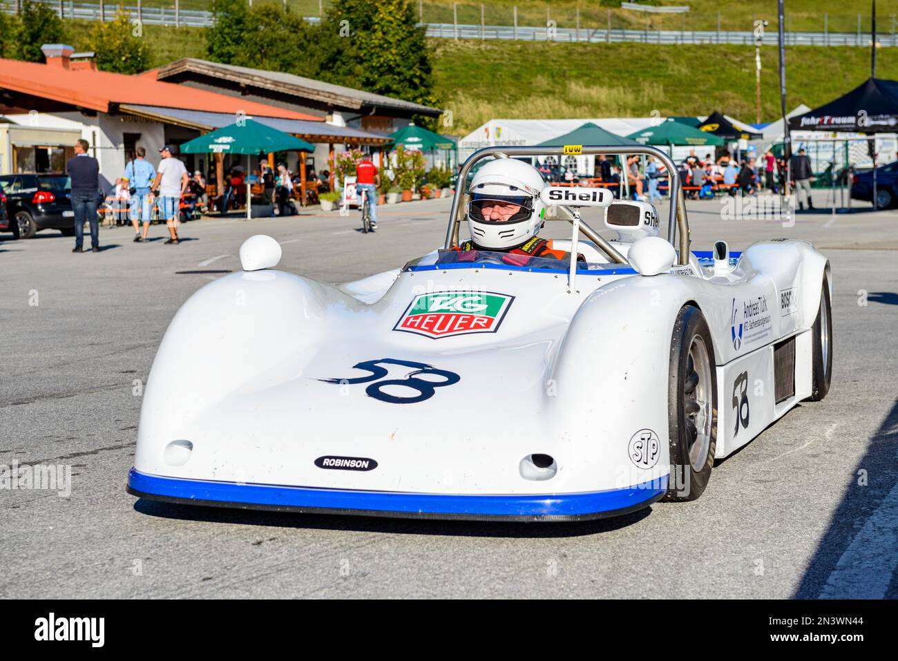 Historischer Rennwagen in Warteposition, Histo Cup 2019, Bosch Race, Salzburgring 1, Salzburg, Österreich Stockfoto