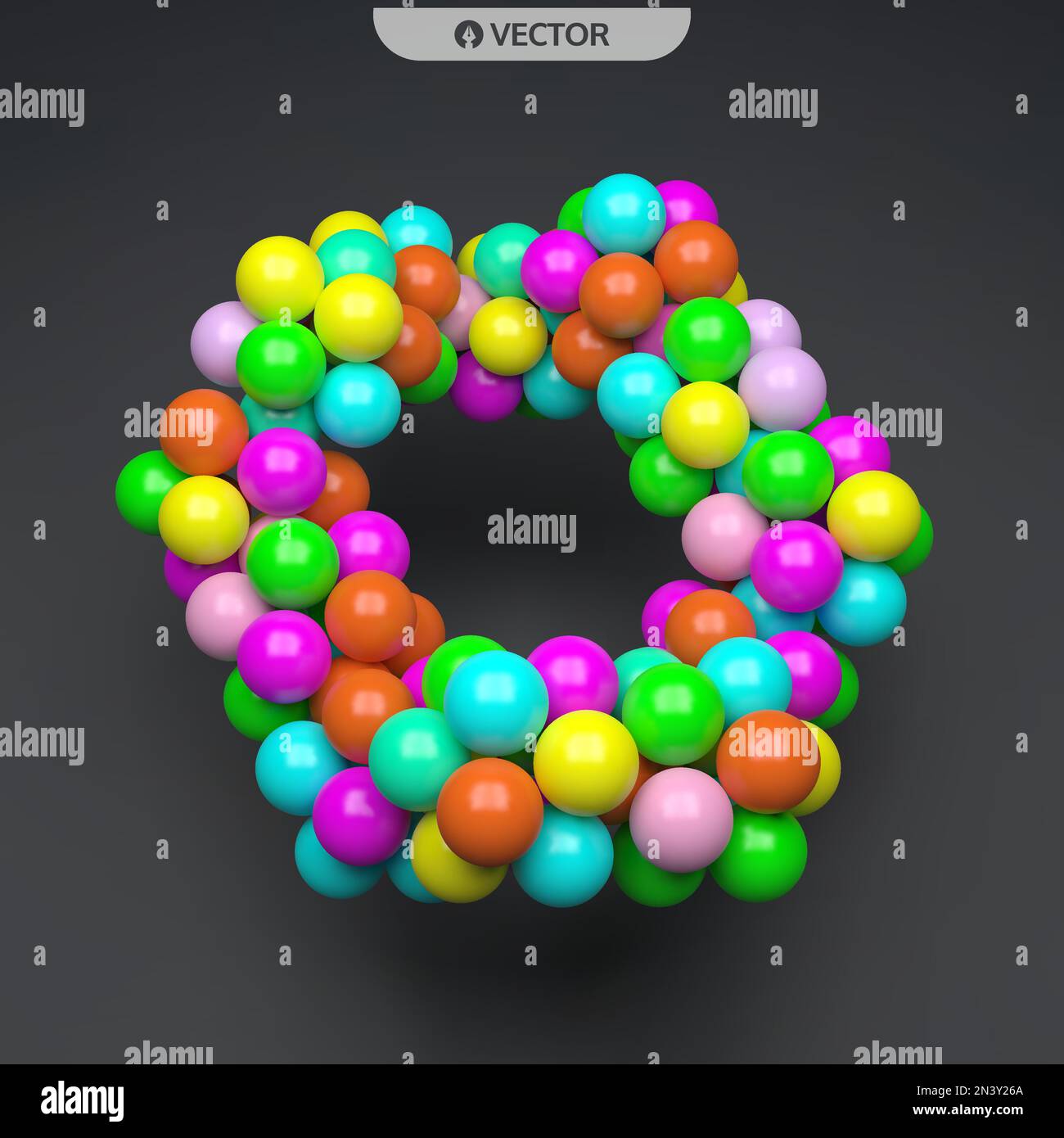 3D-Molekül. Molekulare Struktur. Vektorgrafik für die Wissenschaft. Stock Vektor