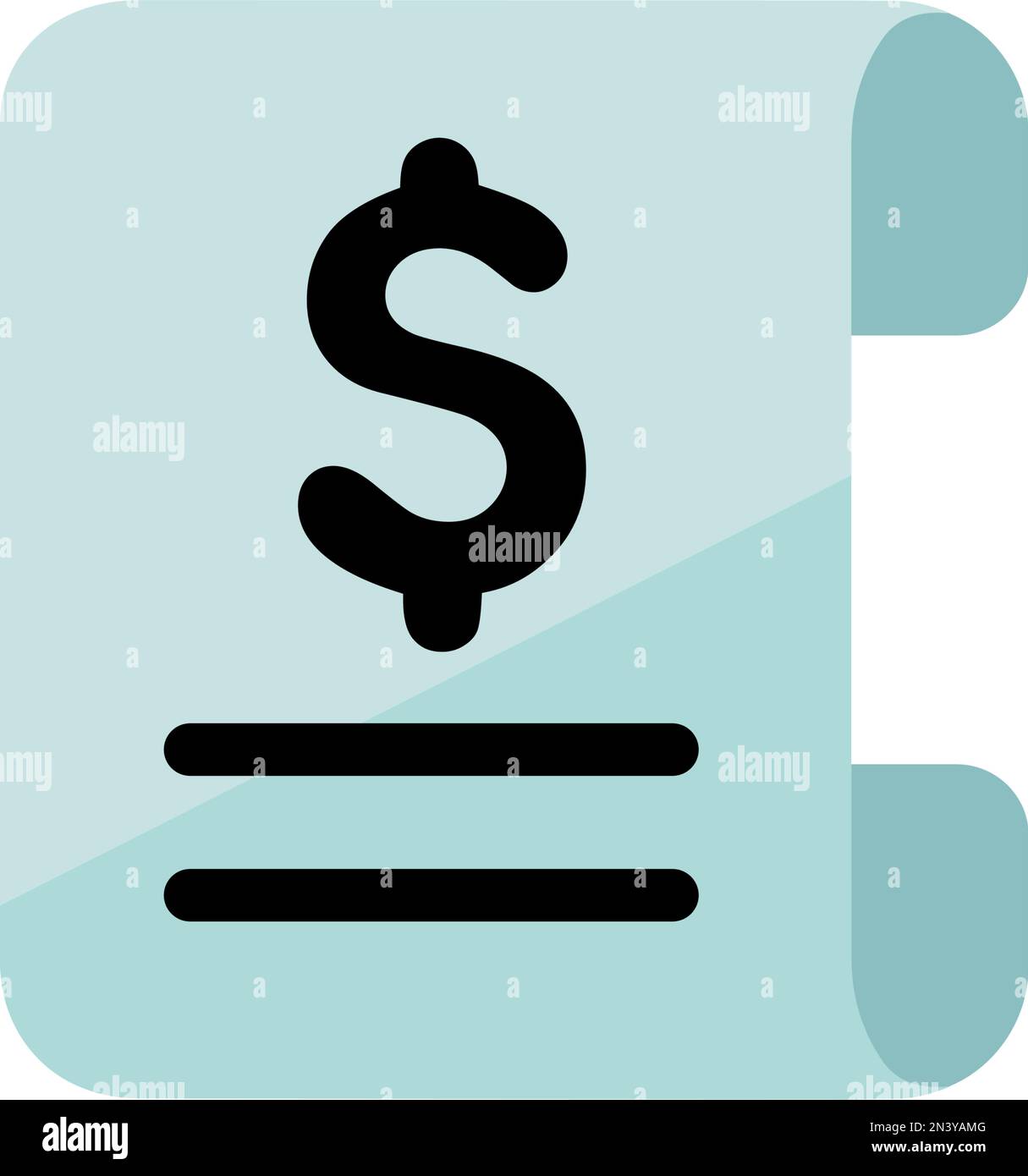 Beleg, Abbildung des Vektorsymbols für Rechnungen Stock Vektor