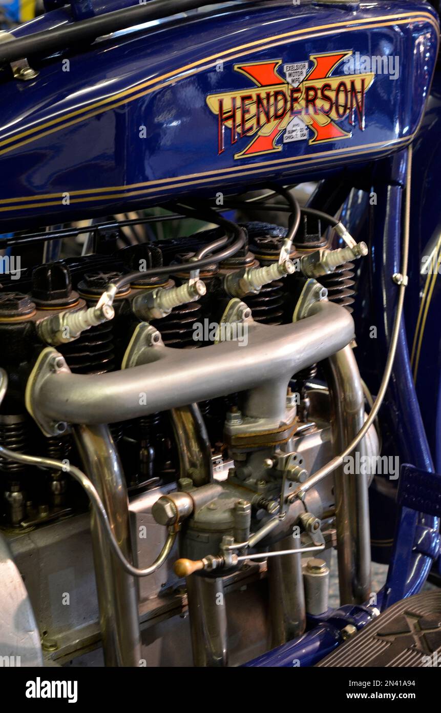 1926 henderson Modell K Motorrad Stockfoto