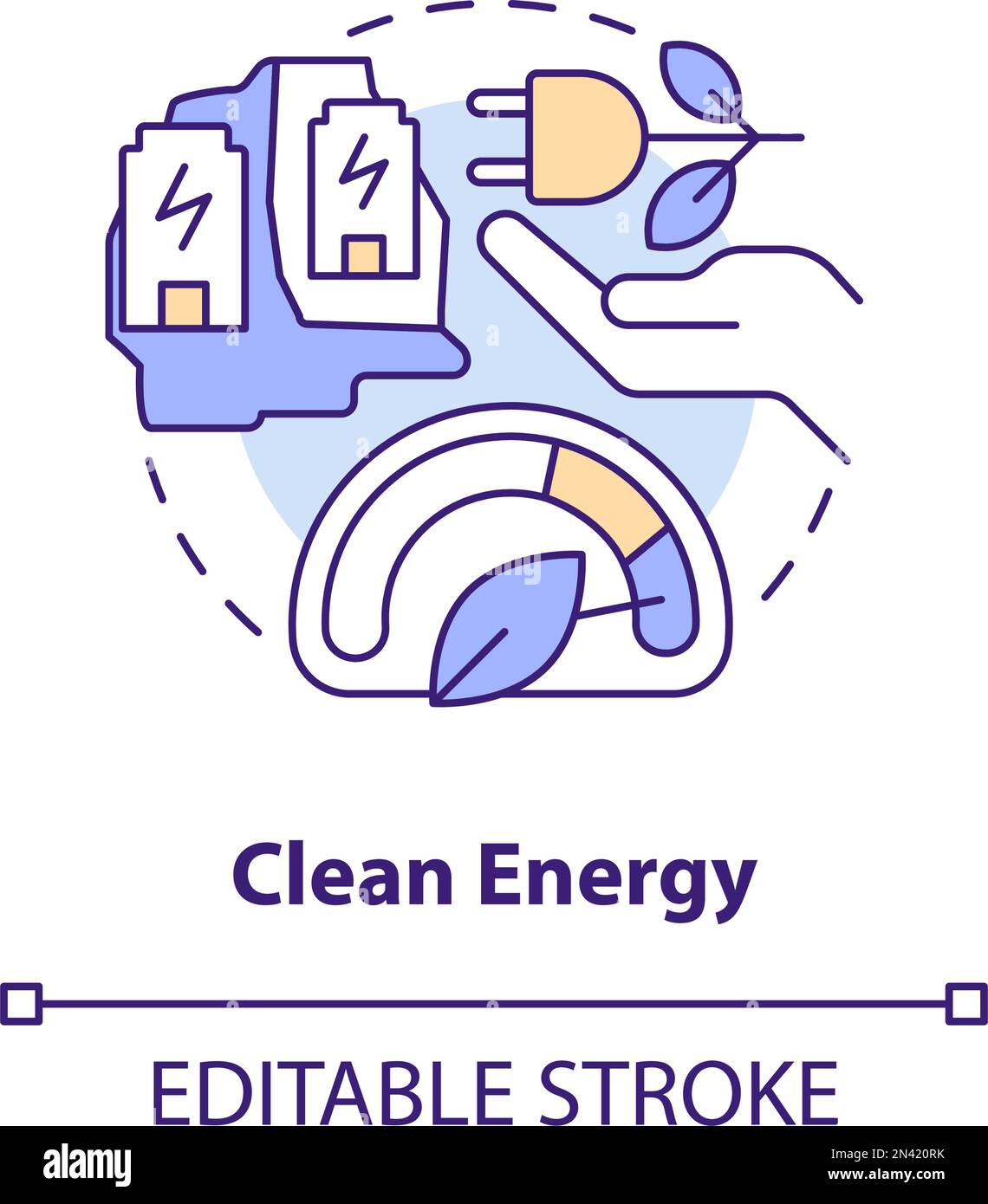 Symbol für das Konzept „Saubere Energie“ Stock Vektor
