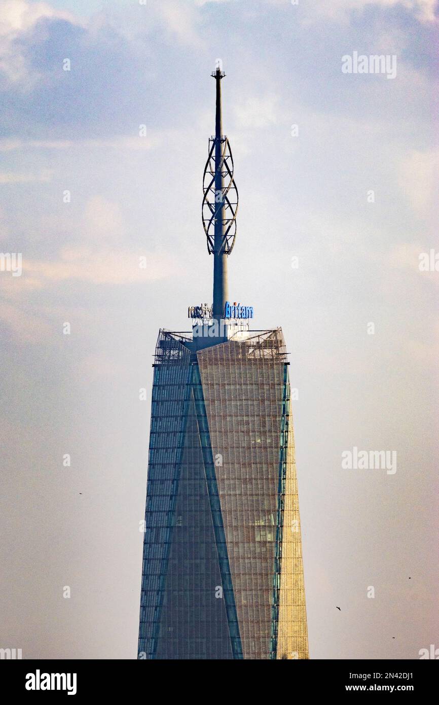 Detail der Spitze des Britam Tower, Nairobi, Kenia Stockfoto
