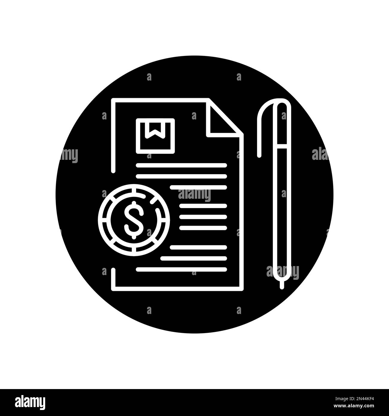 Symbol für Vertragsposition. Business Crowdfunding und Finanzmanagement Piktogramm. Konzept der Spende. Vektordesign für Partnervereinbarung. Stock Vektor