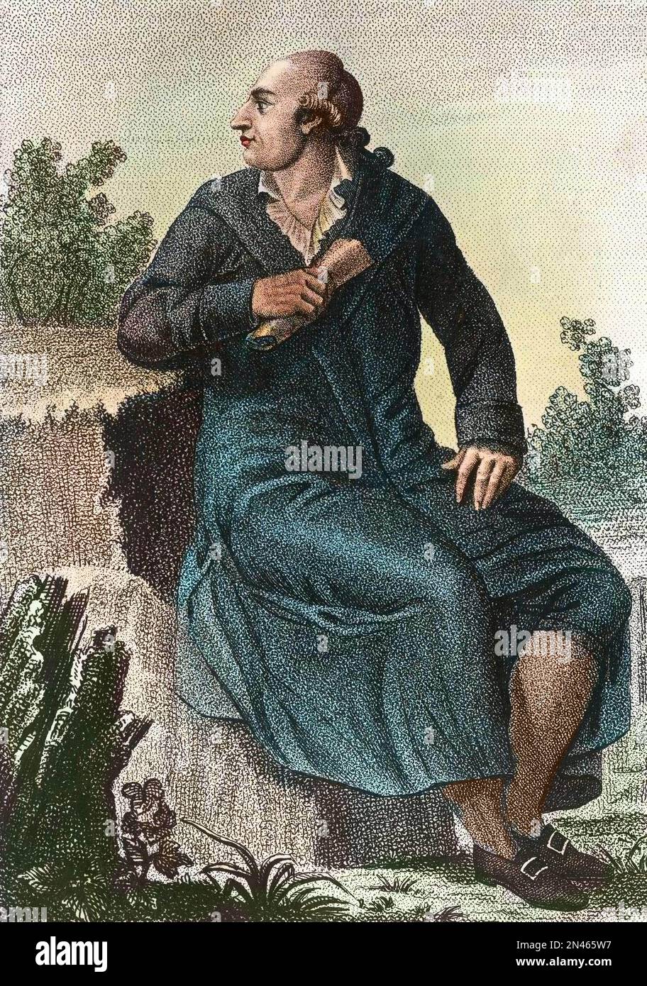Das Porträt des deutschen Schriftstellers Johann Wolfgang von Goethe (1749-1832) Stockfoto