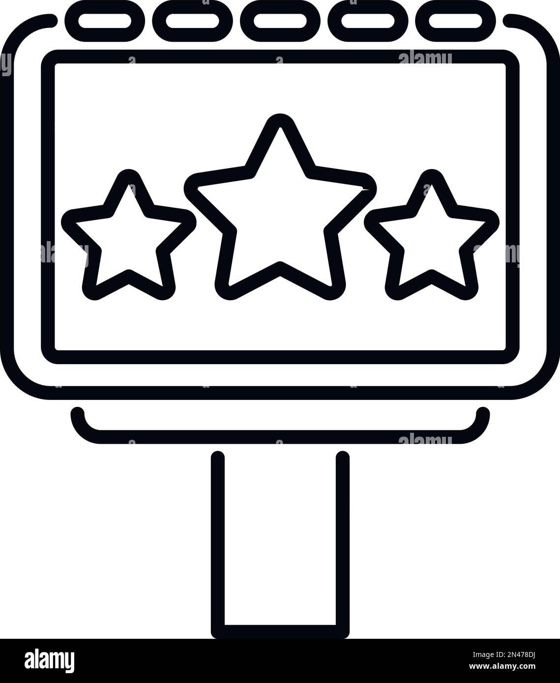 Symbolkontur für Markenwerbetafeln. Öffentliche Medien. Chat-Programm Stock Vektor