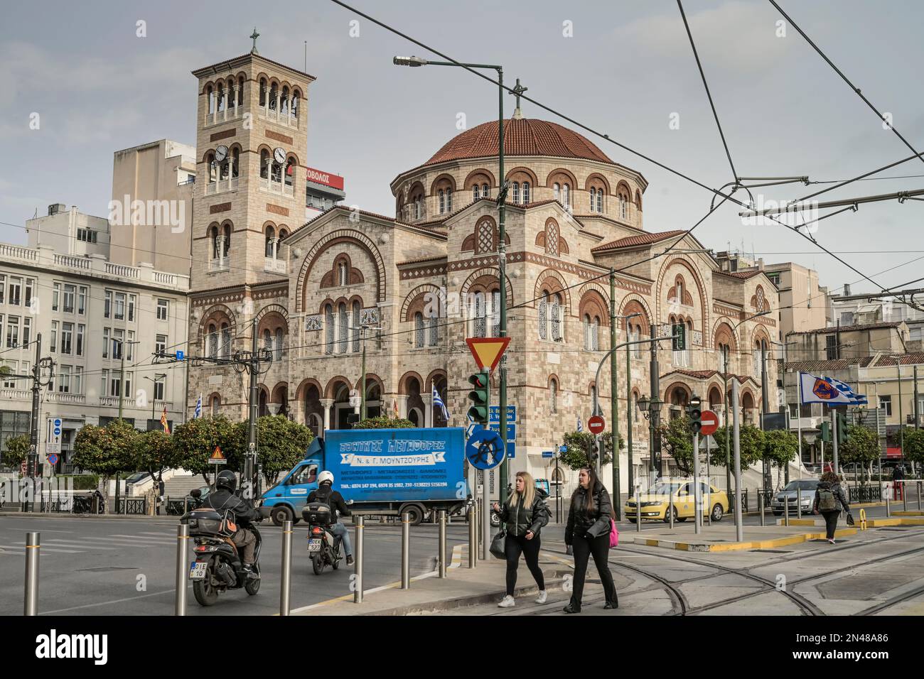 Kathedrale der Heiligen Dreifaltigkeit, Piräus, Athen, Griechenland Stockfoto