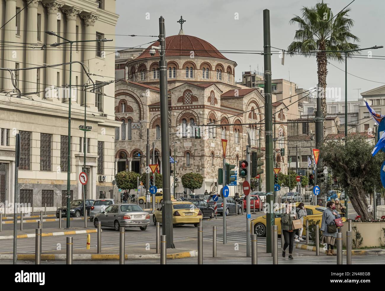 Kathedrale der Heiligen Dreifaltigkeit, Piräus, Athen, Griechenland Stockfoto