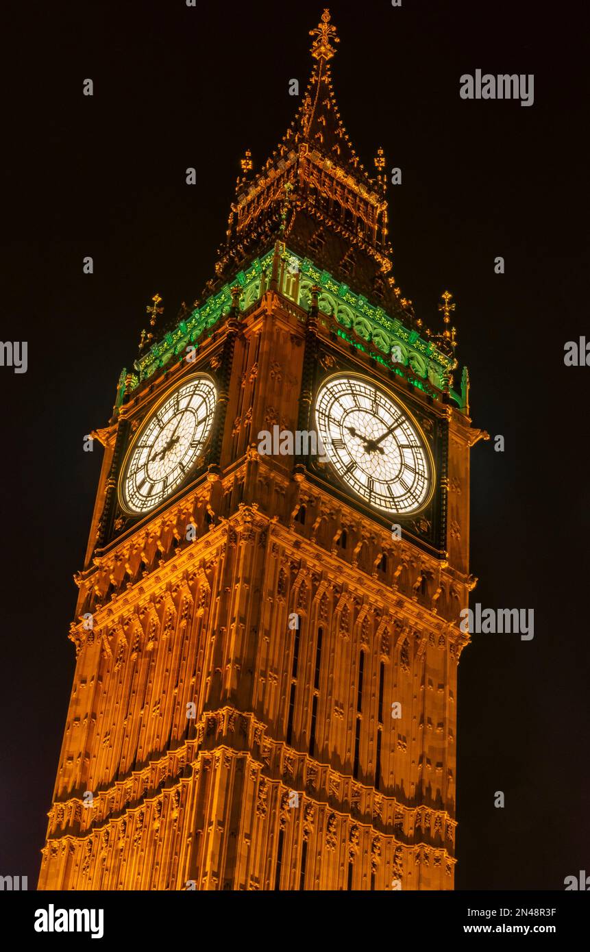 Die offizielle Big Ben-Seite für das britische Parlament. Stockfoto