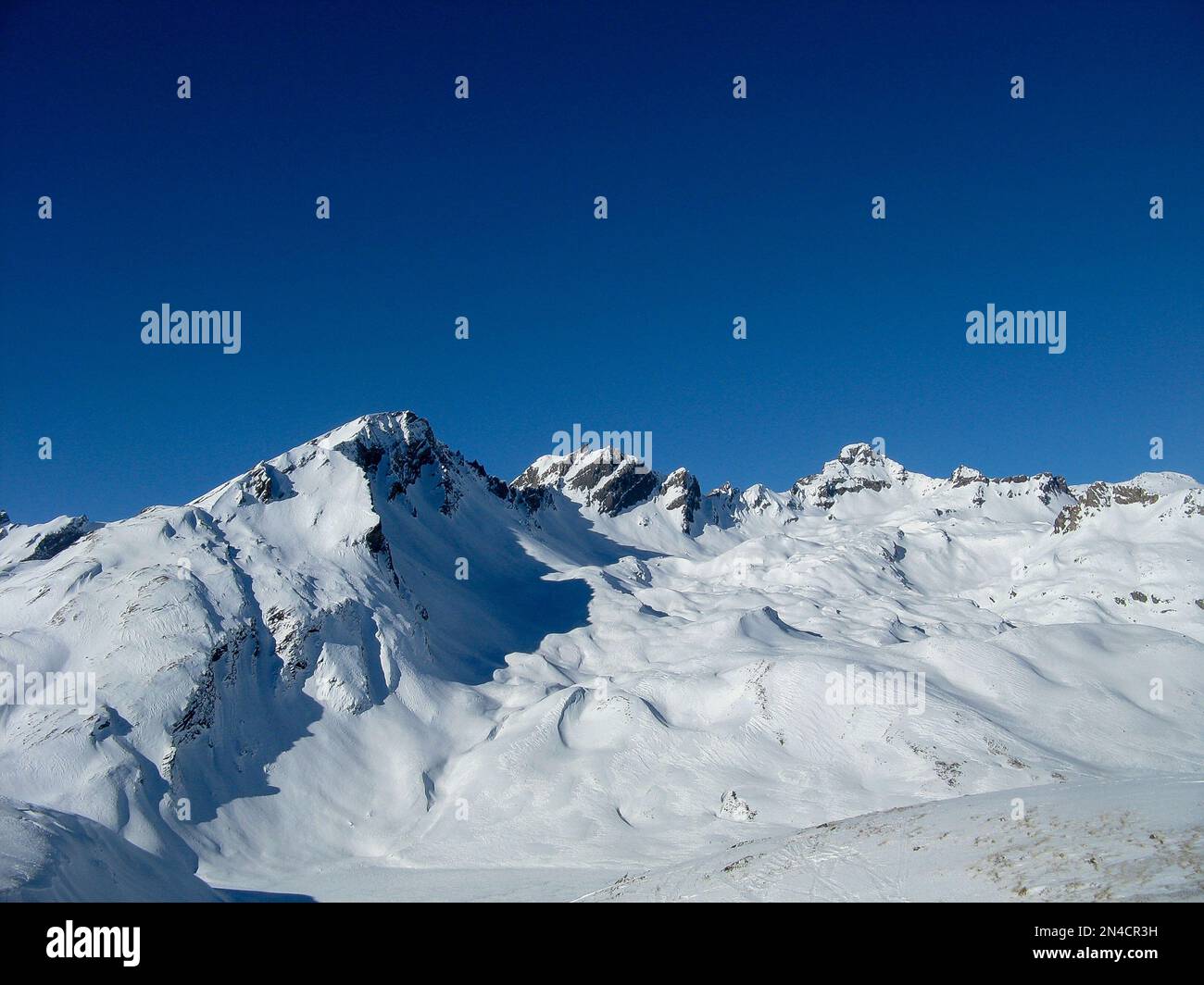 Berge, die die Grenze zwischen Frankreich und Italien bilden Stockfoto