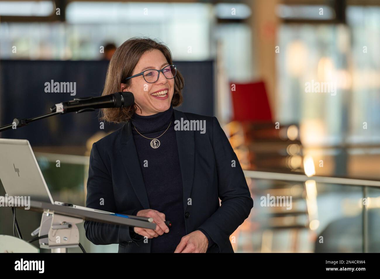 Kiel, Deutschland, 8. Februar 2023 Höchstes Gremium der STRING-Kooperation tagt in Kiel und nimmt im Beisein von Oberbürgermeister Dr. Ulf Kämpfer Kiel A. Stockfoto