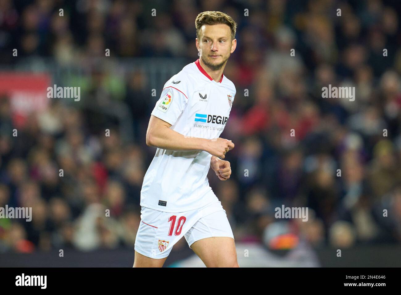 Ivan Rakitic vom FC Sevilla während des Spiels La Liga zwischen dem FC Barcelona und dem FC Sevilla spielte am 5. Februar 2023 im Spotify Camp Nou Stadium in Barcelona, Spanien. (Foto: Bagu Blanco / PRESSIN) Stockfoto