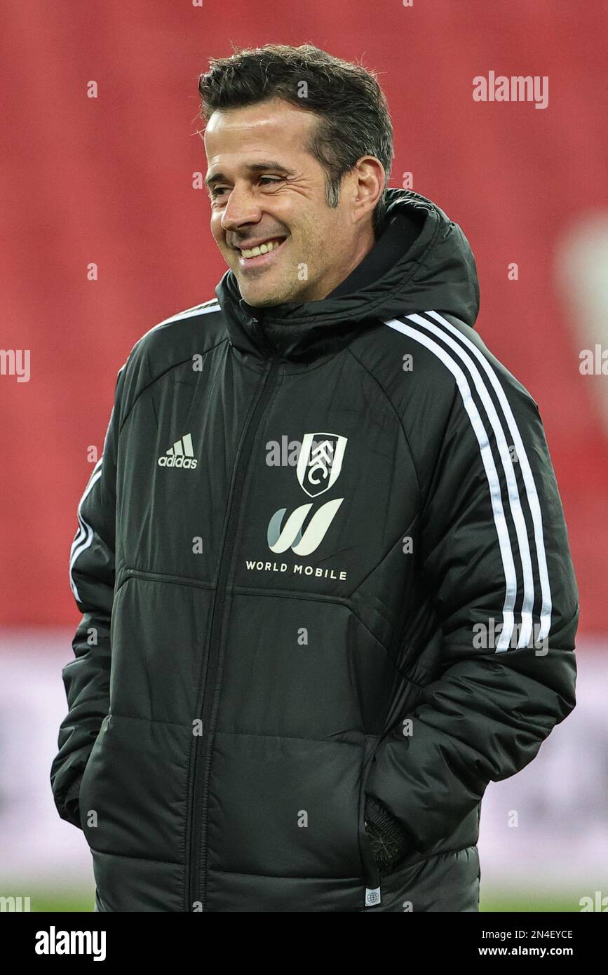 Marco Silva Manager von Sunderland während des Emirates FA Cup, viertes Wiederholungsspiel Sunderland gegen Fulham im Stadium of Light, Sunderland, Großbritannien, 8. Februar 2023 (Foto: Mark Cosgrove/News Images) Stockfoto