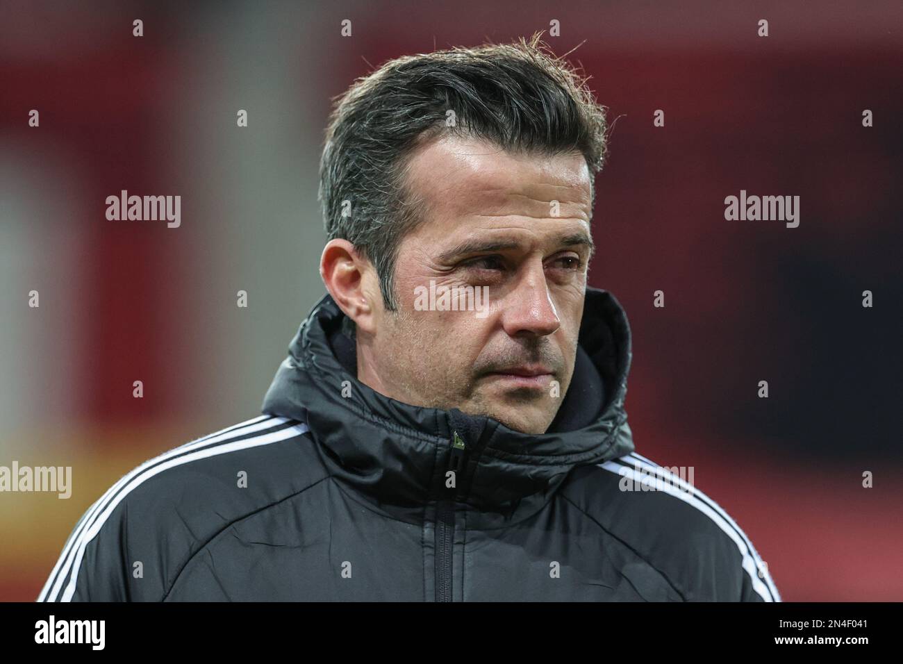 Marco Silva Manager von Sunderland während des Emirates FA Cup, viertes Wiederholungsspiel Sunderland gegen Fulham im Stadium of Light, Sunderland, Großbritannien, 8. Februar 2023 (Foto: Mark Cosgrove/News Images) Stockfoto