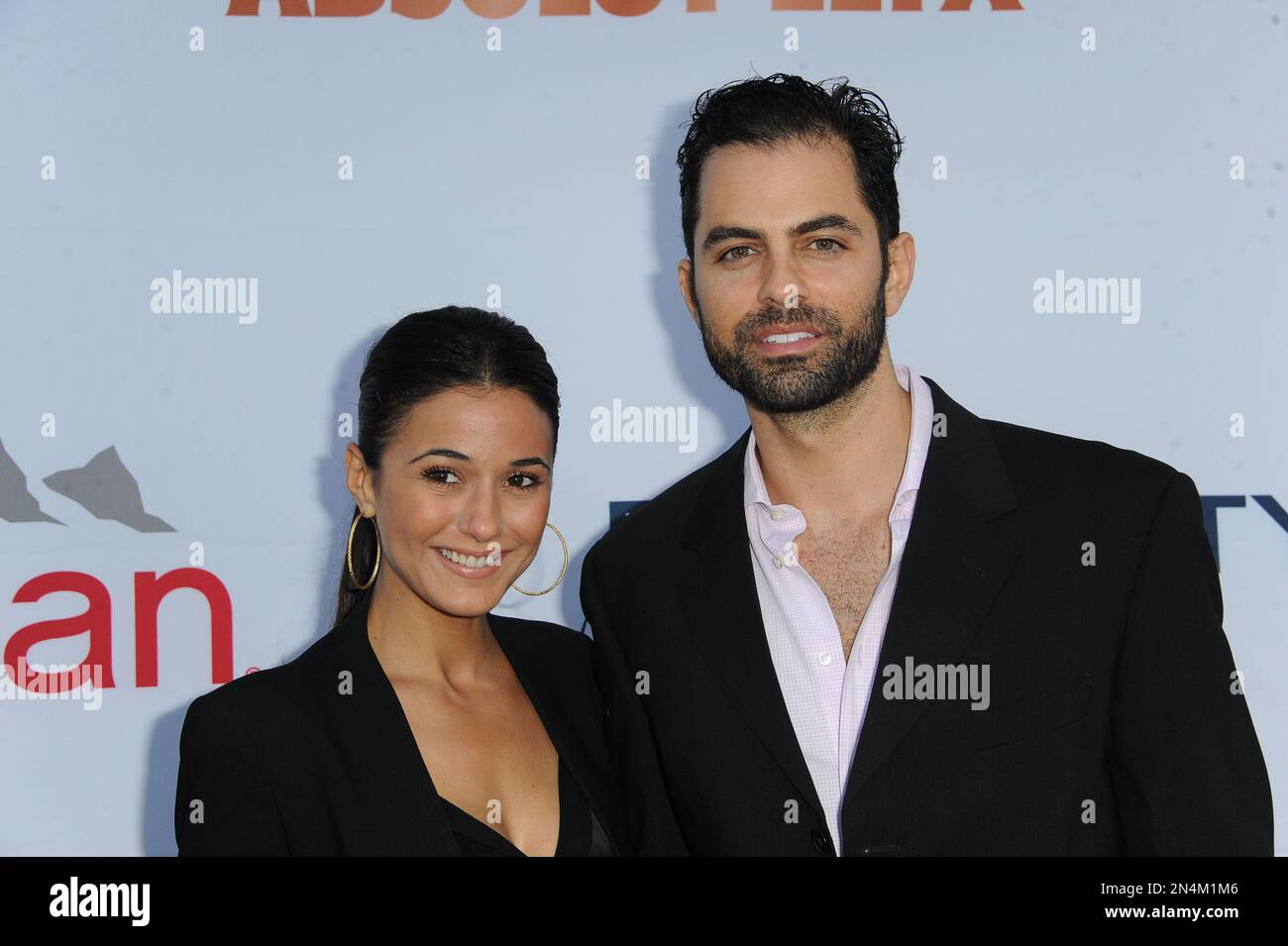 Emmanuelle Chriqui, at left, and Adrian Bellani arrives at Pathway to