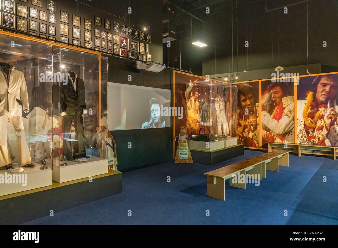 Elvis in Las Vegas im Elvis Presley's Memphis Entertainment Complex im Graceland in Memphis, Tennessee. Stockfoto Elvis in Las Vegas im Elvis Presley's Memphis Entertainment Complex im Graceland in Memphis, Tennessee. Stockfoto