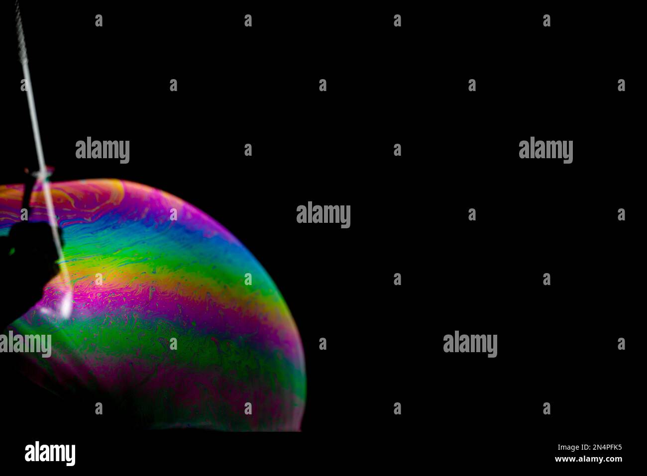 Kleine Blase mit dem Aussehen gasförmige Atmosphäre Stockfoto