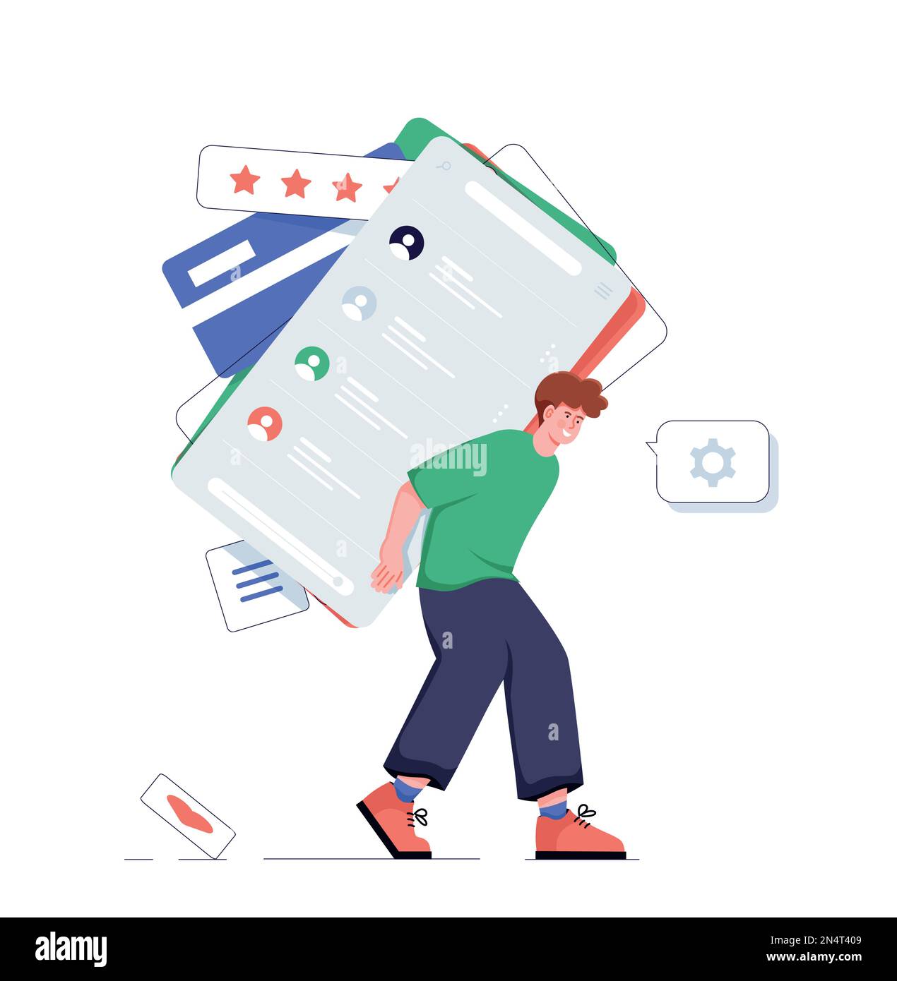 UI- und UX-Designer Stock Vektor