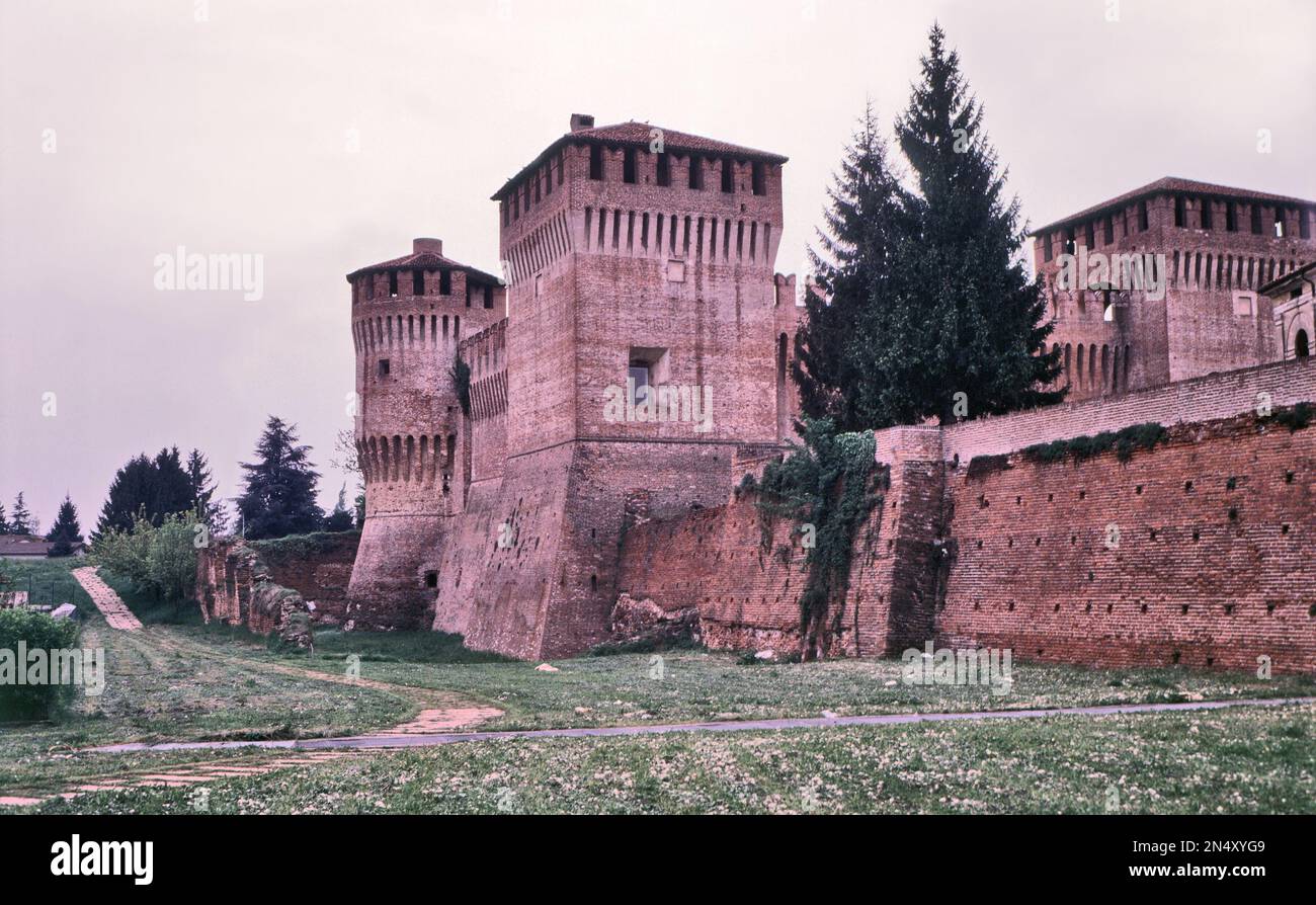 Schloss Soncino. (Rocca Sforzesca di Soncino) Stockfoto