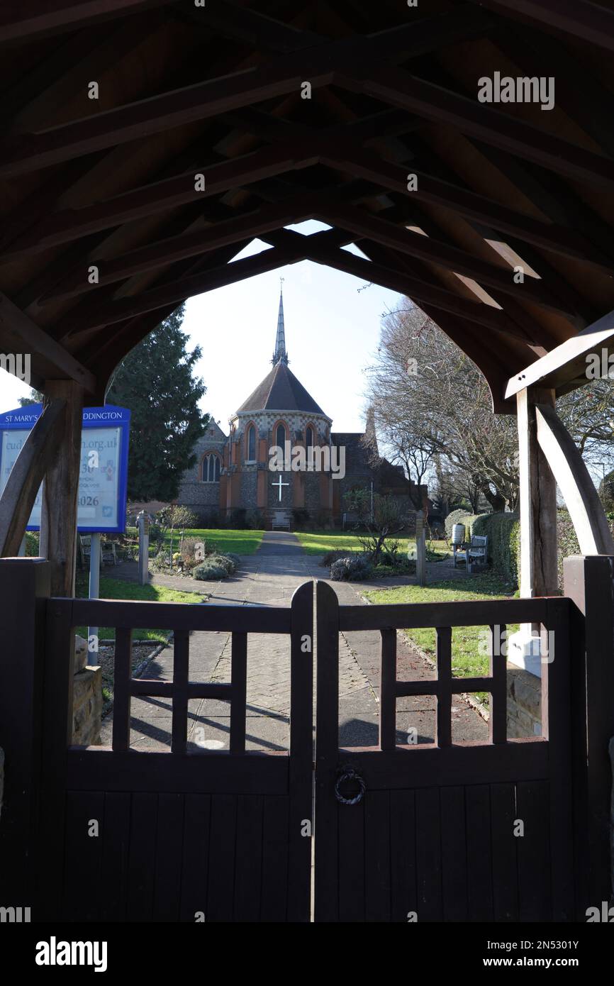 St. Mary's Church, Cuddington, Surrey Stockfoto