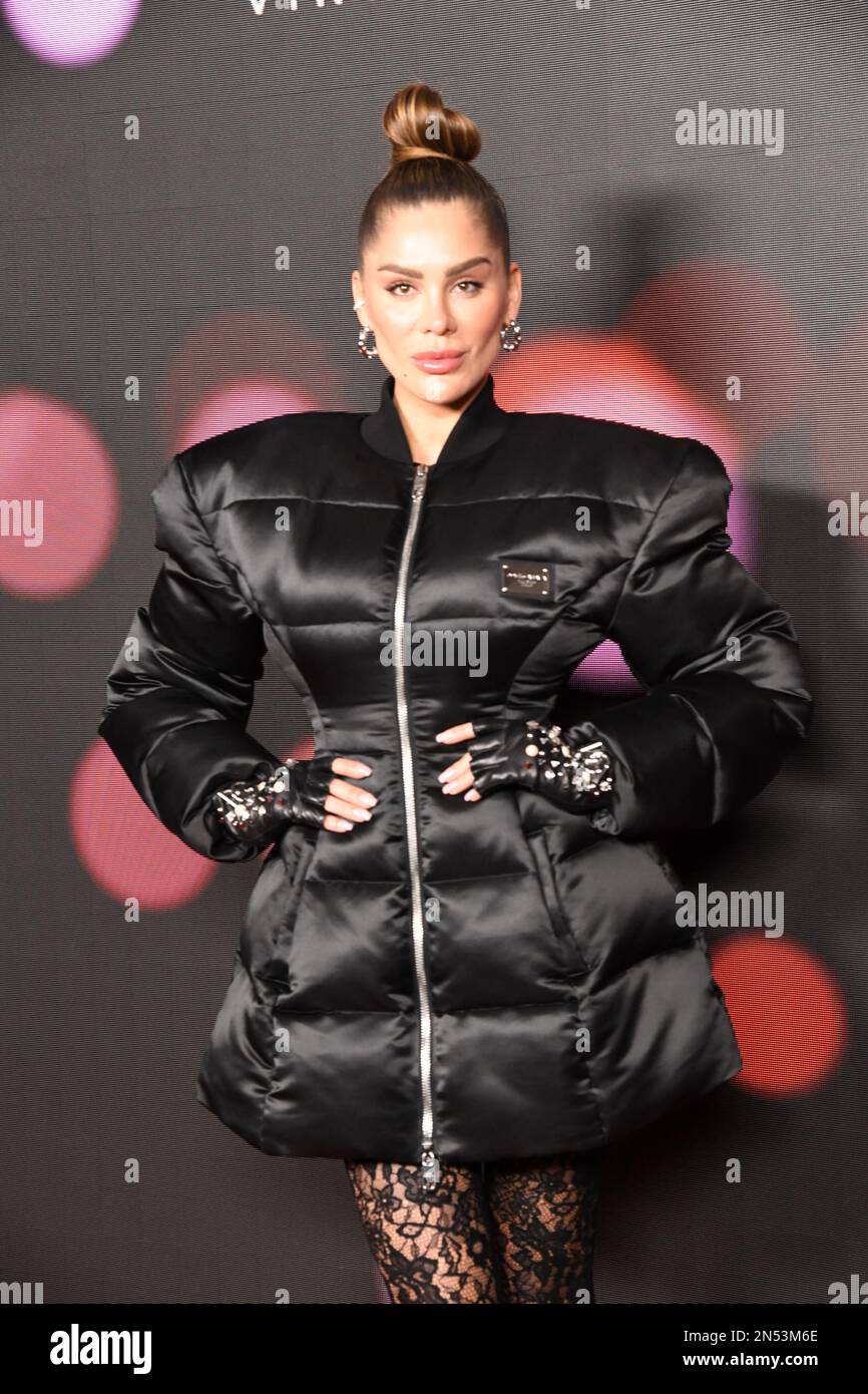 New York, USA. 08. Februar 2023. Victoria Triay nimmt am 8. Februar 2023 an der New York Fashion Week Opening Party Pier59 in New York, New York, Teil. (Foto: Efren Landaos/Sipa USA) Guthaben: SIPA USA/Alamy Live News Stockfoto