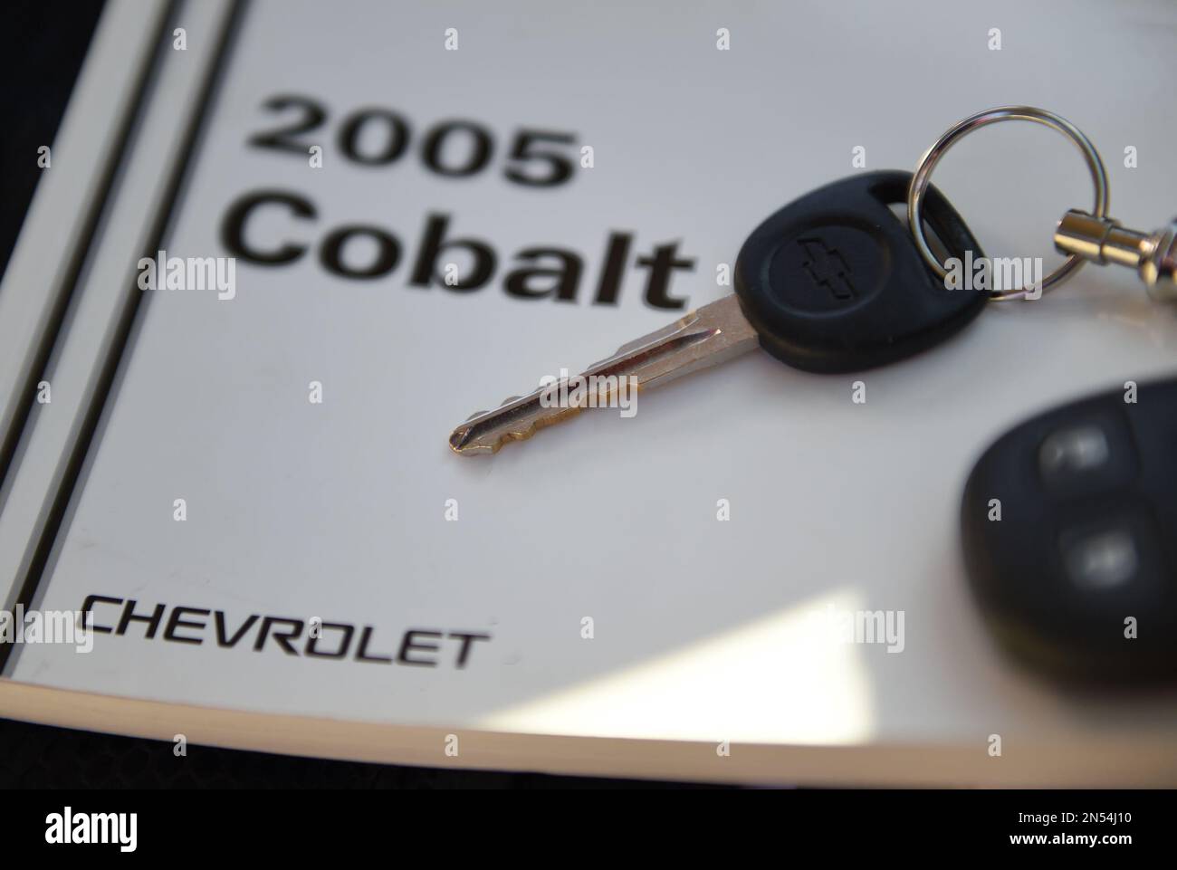 The key of a 2005 Chevrolet Cobalt is photographed in Alexandria, Va