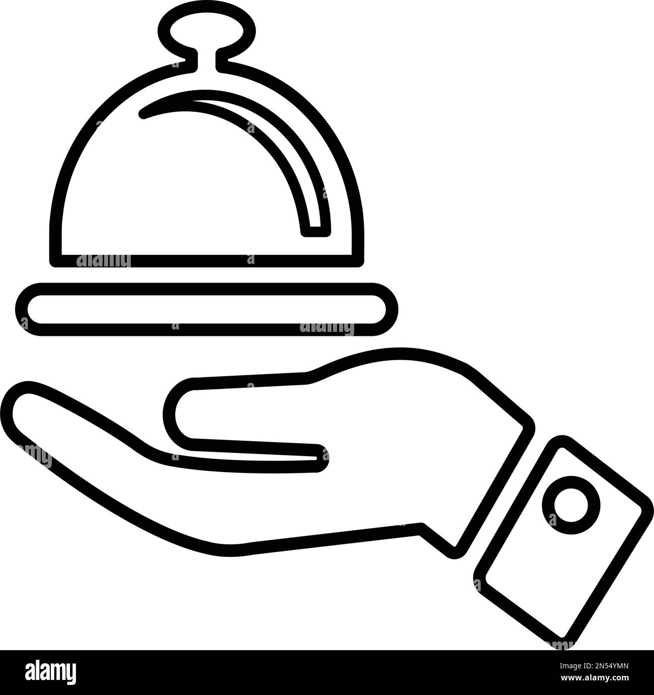 Symbol für Essen, Service. Gut organisierte einfache Vektordarstellung. Stock Vektor