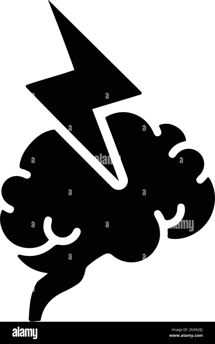 Brainpower, Gehirn-Symbol ist auf weißem Hintergrund isoliert. Verwendung für Grafik- und Webdesign oder kommerzielle Zwecke. Vektor-EPS-Datei. Stock Vektor