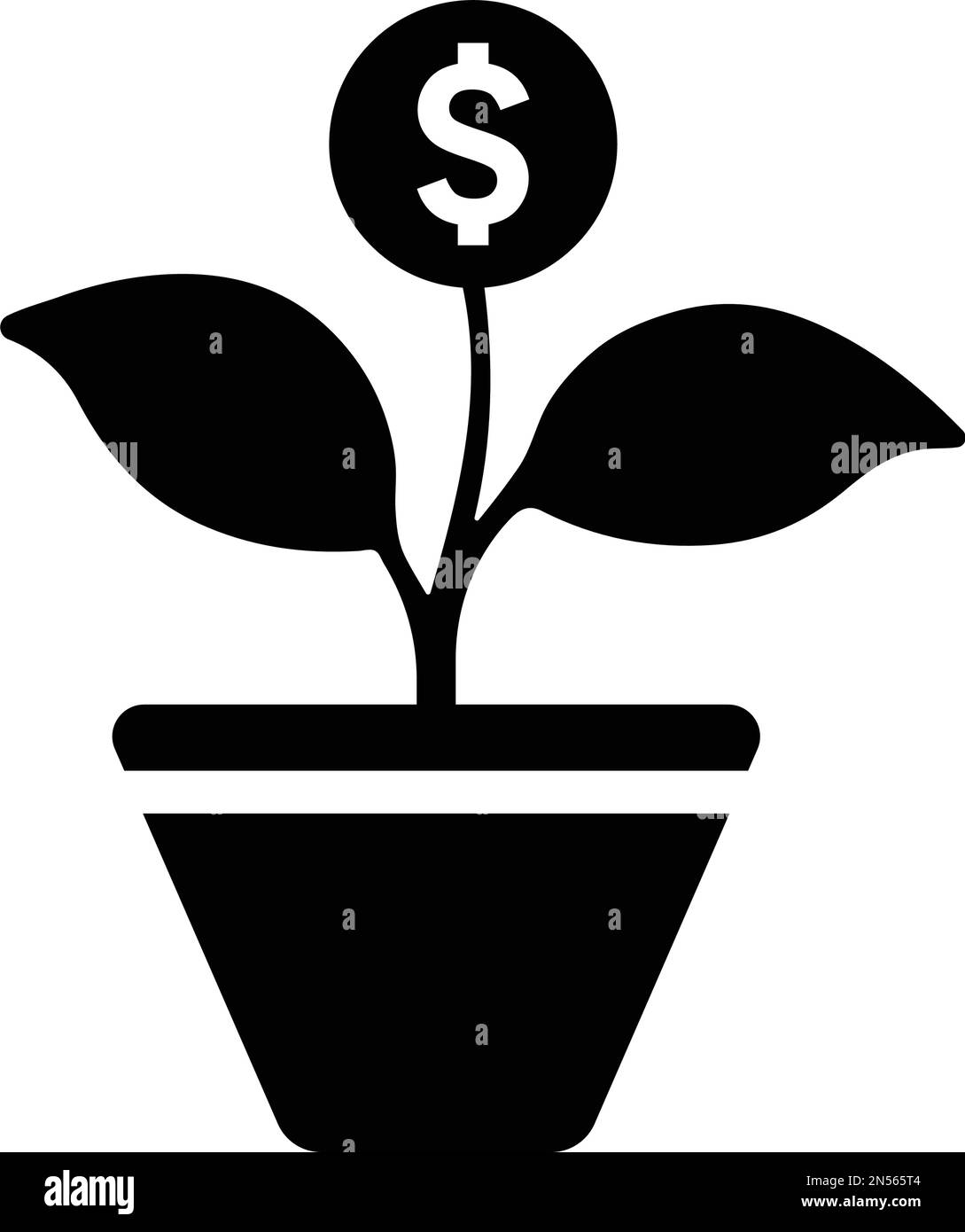 Money, Tree, Grow Icon - perfekt für die Gestaltung und Entwicklung von Websites, gedruckten Dateien und Präsentationen, Werbematerialien und vieles mehr. Vect Stock Vektor