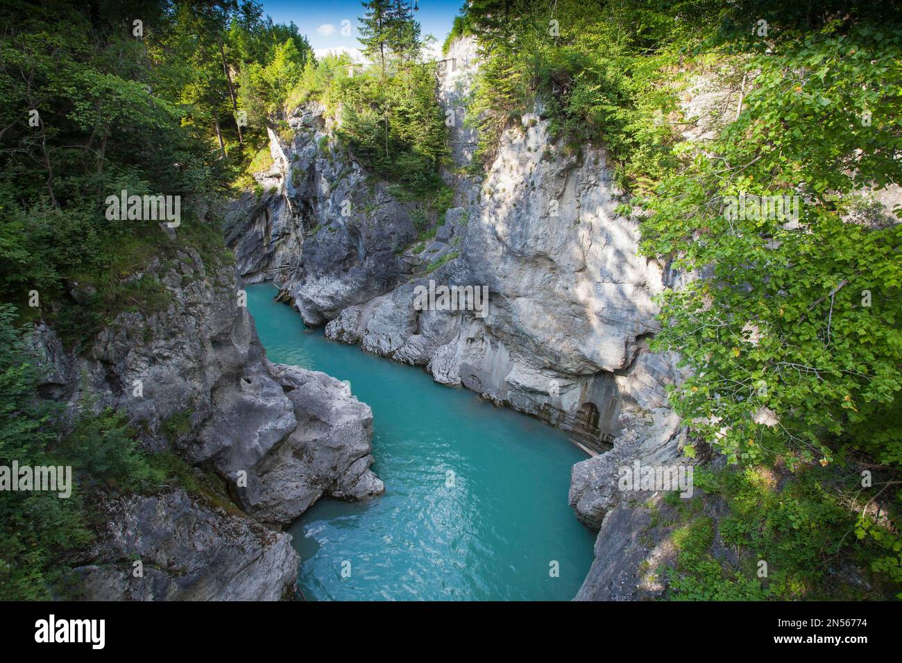 Lechklamm-Schlucht, Lech-Fluss, Füssen, Ostallgaeu, Allgaeu, Swabia, Bayern, Deutschland Stockfoto