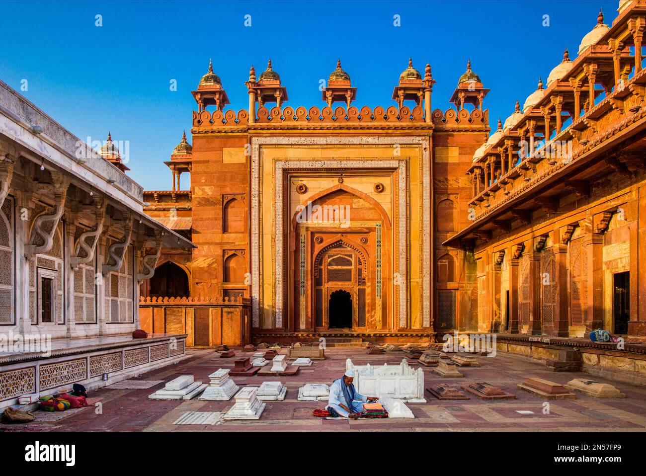 Jami Masjid, Fatehpur Sikri, Fatehpur Sikri, Uttar Pradesh, Indien Stockfoto