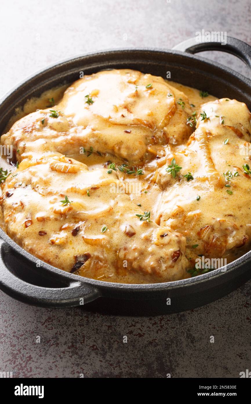 Klassisches Südstaaten-Essen, knusprige überzogene Schweinekoteletts ... Klassisches Südstaaten-Essen, knusprige überzogene Schweinekoteletts ...