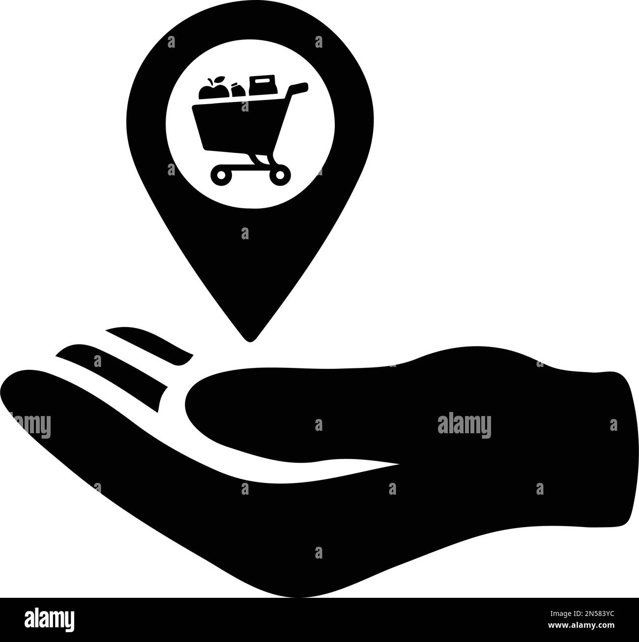 Store, Locator, gps-Symbol – einfache editierbare Vektor-EPS-Datei. Stock Vektor