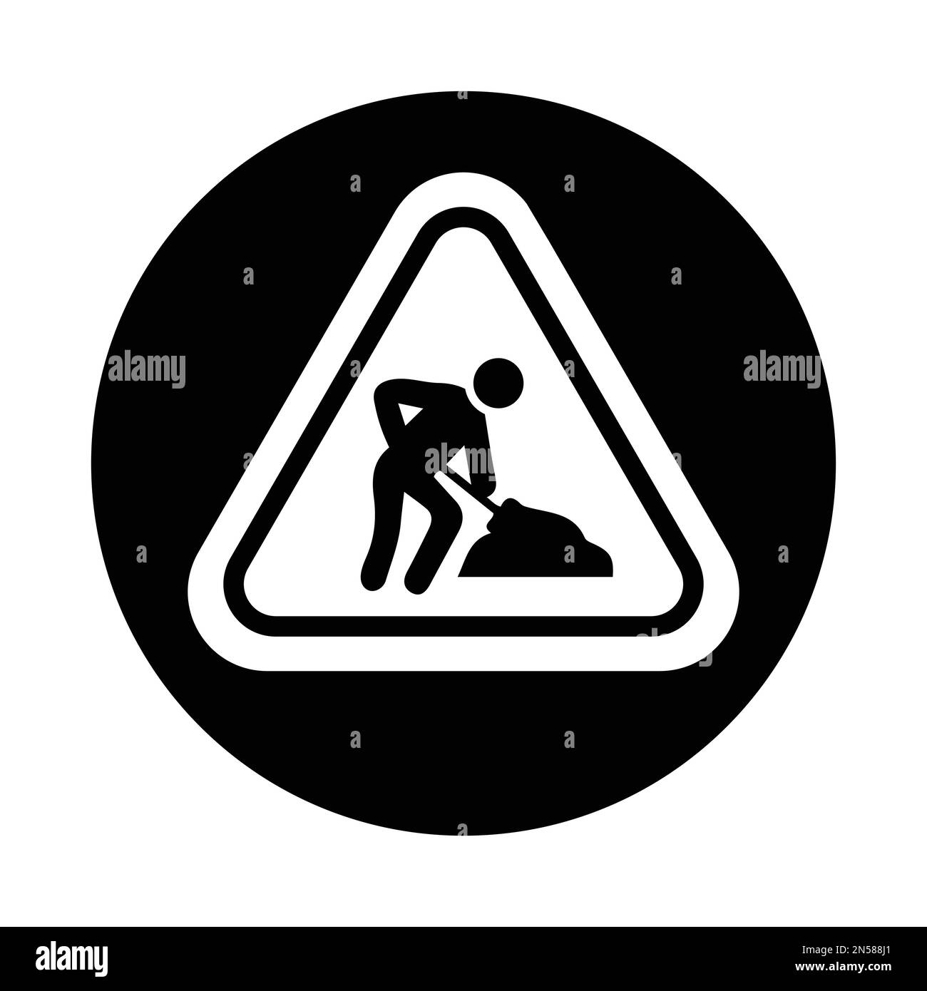 Symbol „Arbeit“, „in“, „Fortschritt“ – einfache, bearbeitbare Vektor-EPS-Datei. Stock Vektor