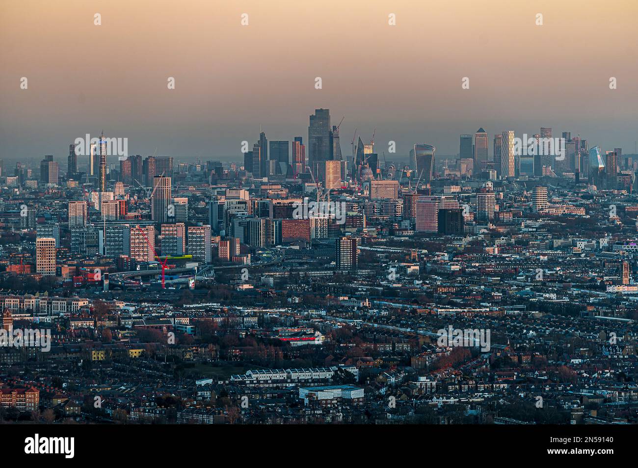 Panoramablick auf London Stockfoto