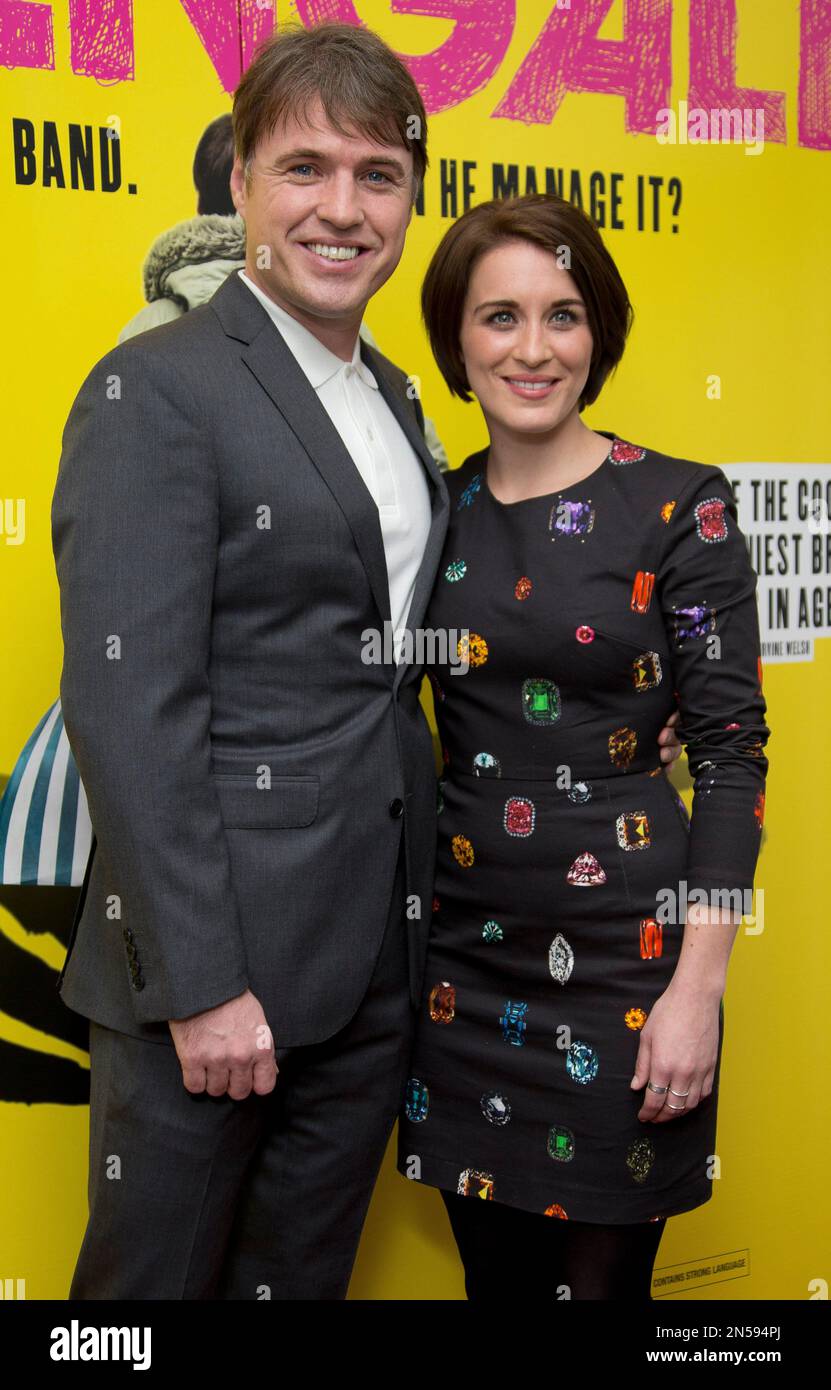 British actors Jonny Owen and Vicky McClure arrive together for a screening of their new film Svengali, at the Rich Mix cinema in east London, Tuesday, March 11, 2014. (Photo by Joel Ryan/Invision/AP Images) Stockfoto