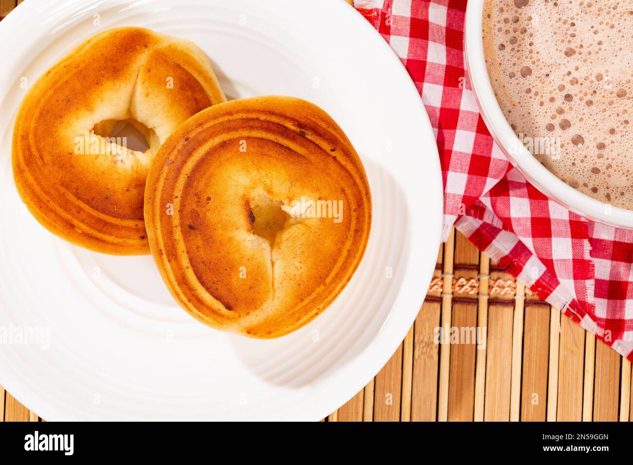 Pandequeso Oder Käsebrot - Traditionelle Kolumbianische Gastronomie Stockfoto