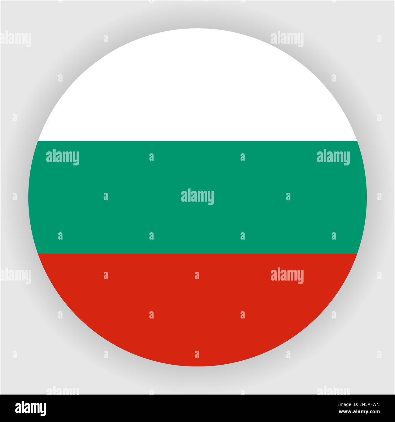 Bulgarien: Symbolschaltfläche Für Flache Abgerundete Flagge - Vektor Stock Vektor