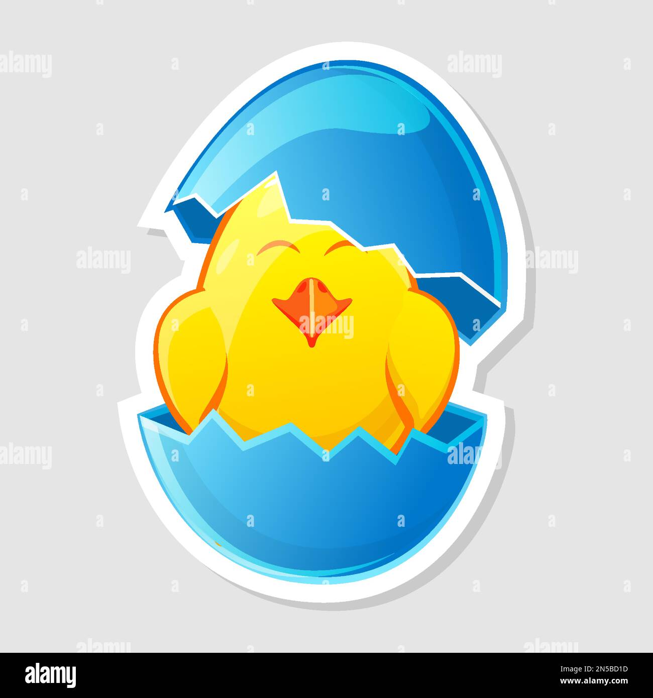 Osteraufkleber Vector, Osterhündchen im Ei Stock Vektor